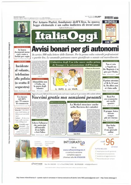 Italia oggi : quotidiano di economia finanza e politica